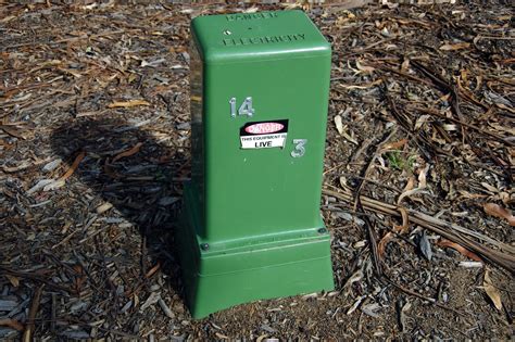 green metal box in yard|electrical transformer boxes in yard.